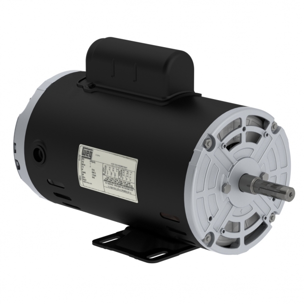 ELECTRIC MOTOR SINGLE PHASE 0.75 HP 02 W56 115/208-230 WCA2 60Hz F-1/B3R(D) IP21 DIMENSIONS ACC. CONFIGURATION ROLLED STEEL SINGLE PHASE
