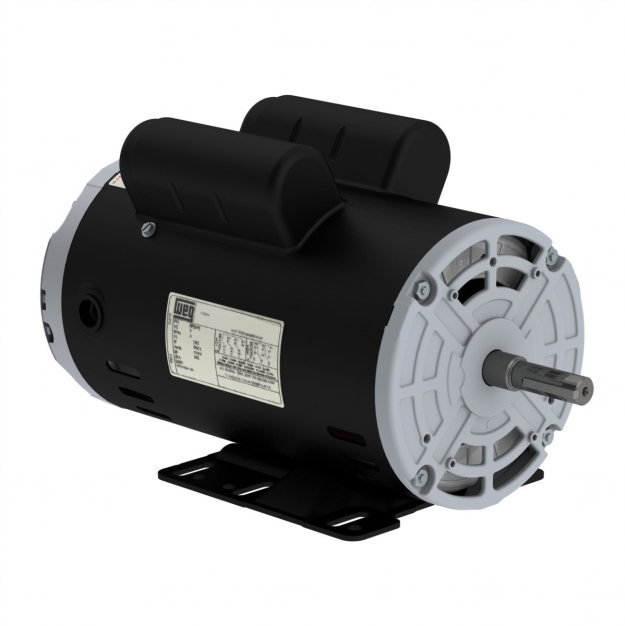 ELECTRIC MOTOR SINGLE PHASE 2 HP 04 56H 115/208-230 WCA2 60Hz F-1/B3R(D) IP21 DIMENSIONS ACC. CONFIGURATION ROLLED STEEL SINGLE PHASE